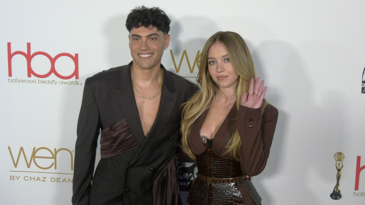 Sydney Sweeney and Glen Oropeza attend the 10th annual Hollywood Beauty Awards red carpet