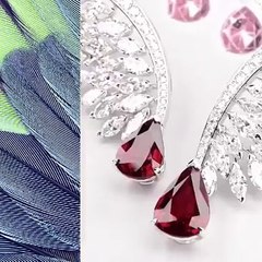 أجنحة الطيور وألوان قوس قزح في مجوهرات Wings Of Light الجديدة من بياجيه