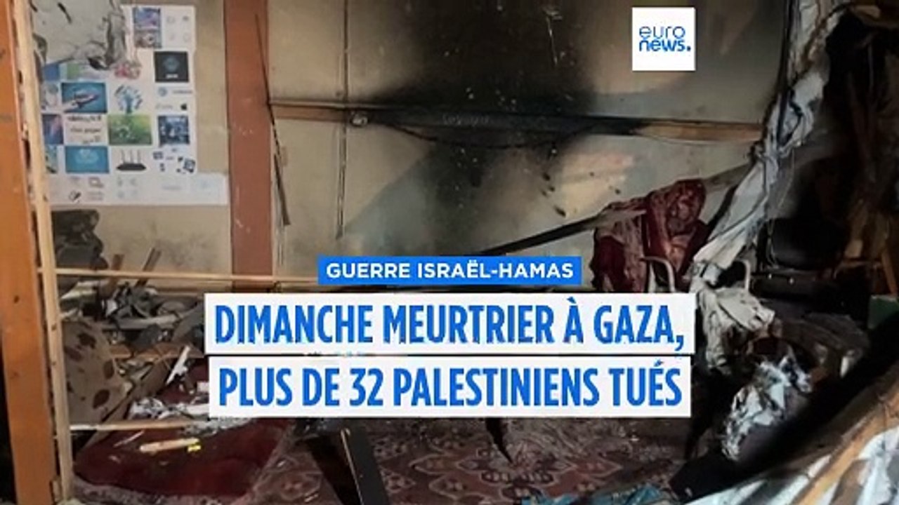 Au moins 32 Palestiniens tués dimanche dans des frappes aériennes israéliennes à Gaza
