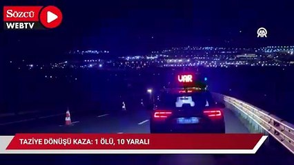 Taziye dönüşü kaza: 1 ölü, 10 yaralı