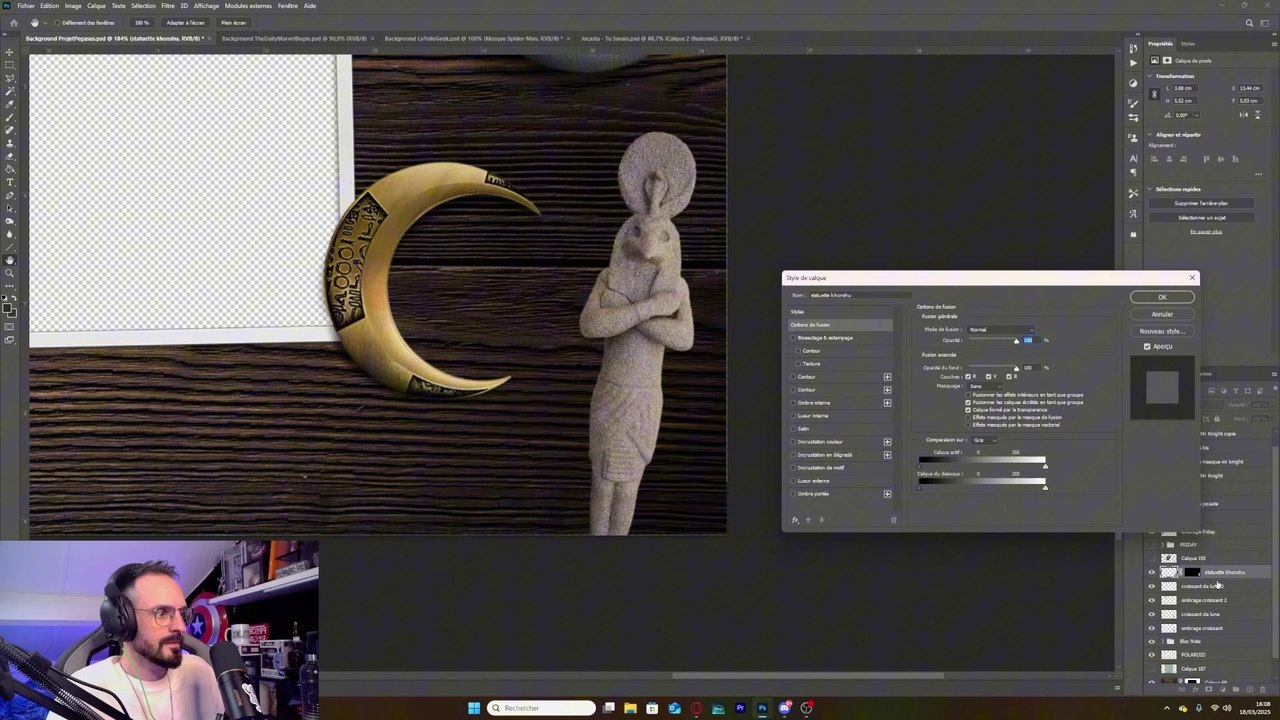 Interface pour le Super Marvel Show sur Photoshop | Partie 4
