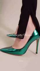 ألوان قوس قزح والخطوط الهندسية تضفي الجرأة على أحذية Gianvito Rossi الربيعية