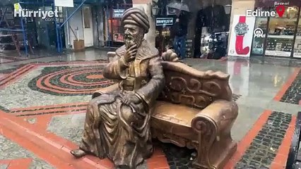 Nisan ayında Edirne'ye kar yağdı