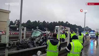 Kuzey Marmara Otoyolu'nda araç tırın altına girdi: 1 ölü