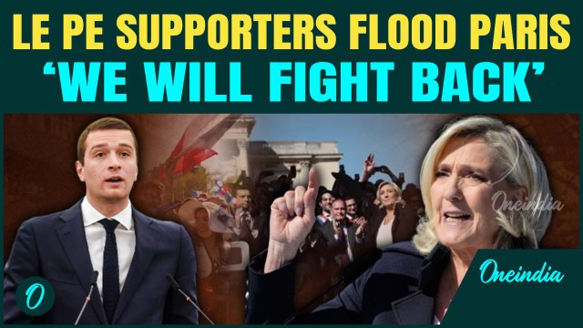 Le Pen Supporters take over the streets of Paris | Thousands gather to back the Far Right Leader