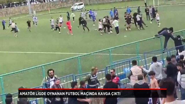 Futbol maçı değil meydan savaşı! Amatör ligde oynanan müsabakada kavga çıktı
