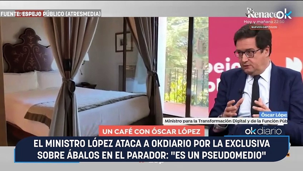 El ministro López ataca a OKDIARIO por la exclusiva sobre Ábalos en el parador: "Es un pseudomedio"