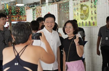 GE2025: PM Lawrence Wong visits Marine Parade Central