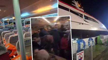 Deniz otobüsünde yaşanan korku dolu anlara ait yeni görüntüler ortaya çıktı