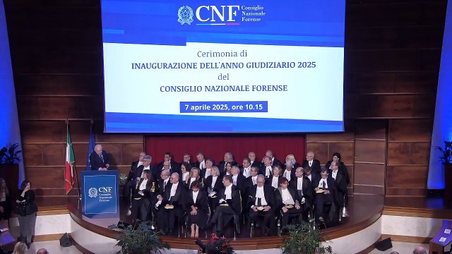 Roma - Nordio all'inaugurazione Anno giudiziario 2025 del Consiglio Nazionale Forense (07.04.25)