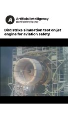 Bird strike simulation test on jet engine for aviation safety