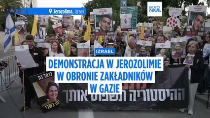 Demonstracja rodzin izraelskich zakładników przed domem Netanjahu