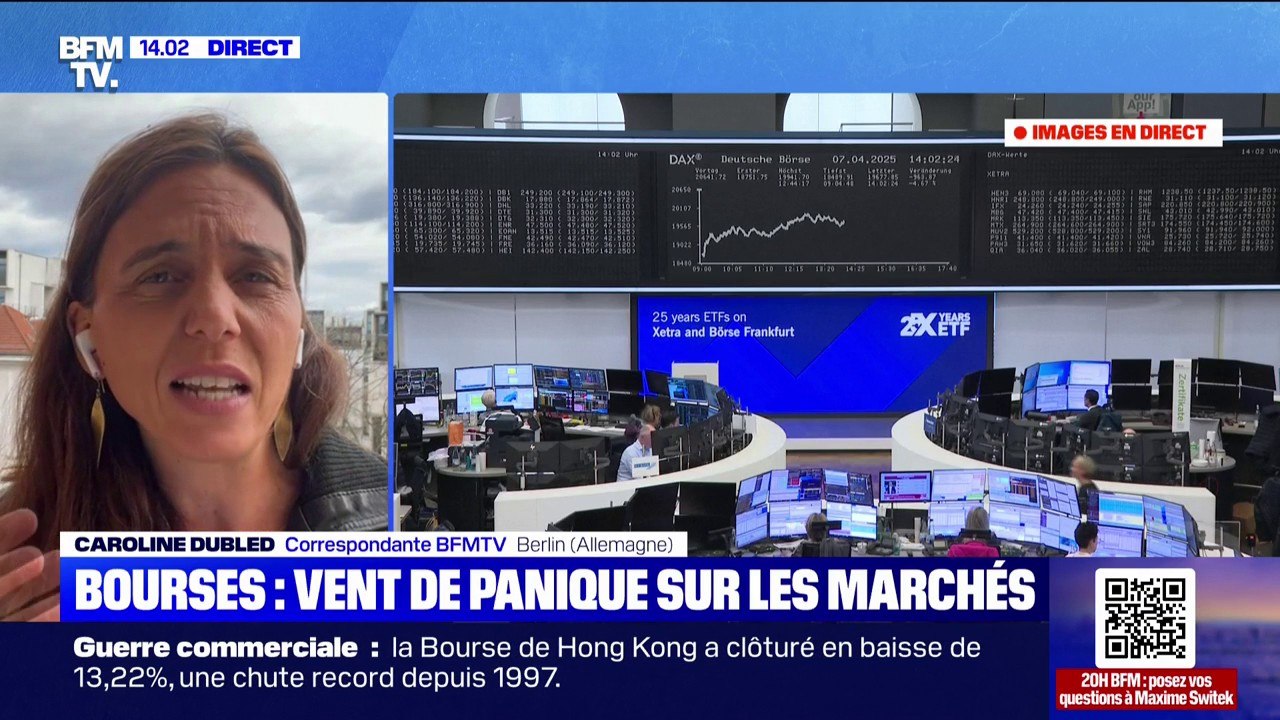 Chute des bourses: nouvelle journée de forte baisse à Francfort