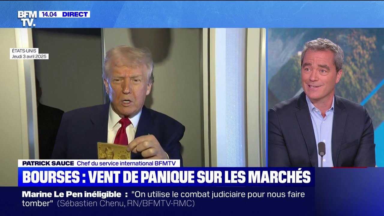 Chute des bourses: Donald Trump se félicite que "les États-Unis encaissent des milliards de dollars par semaine"
