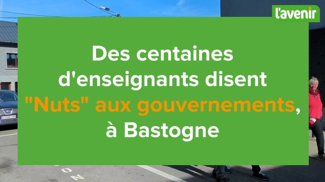 À Bastogne, des centaines d'enseignants disent Nuts! aux gouvernements : Compliqué de respirer quand on nous retire l'oxygène