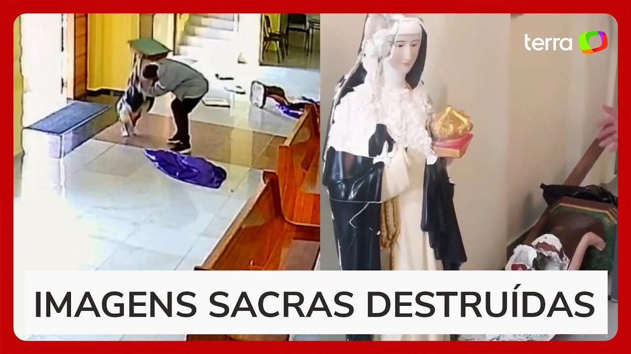 Homem destrói imagens sacras em igreja da zona leste de São Paulo