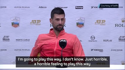 Djokovic short and to the point on 'horrible' Monte-Carlo loss