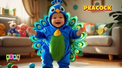 🕊️ Cute Kids in Bird Costumes | Fun Animated Video for Kids 🦜🎶  Part 4.