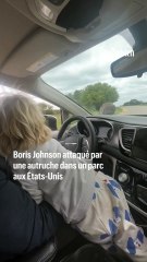Boris Johnson attaqué par une autruche