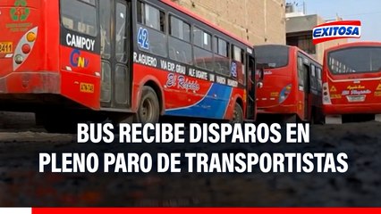 🔴🔵 Atentado contra empresa  'El Rápido': Bus recibe disparos en pleno paro de transportistas