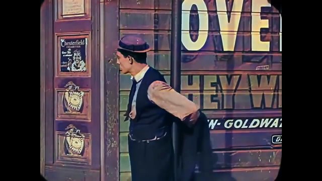 Buster Keaton in The Goat 1921 Colorized silent movie COLOR COLOUR