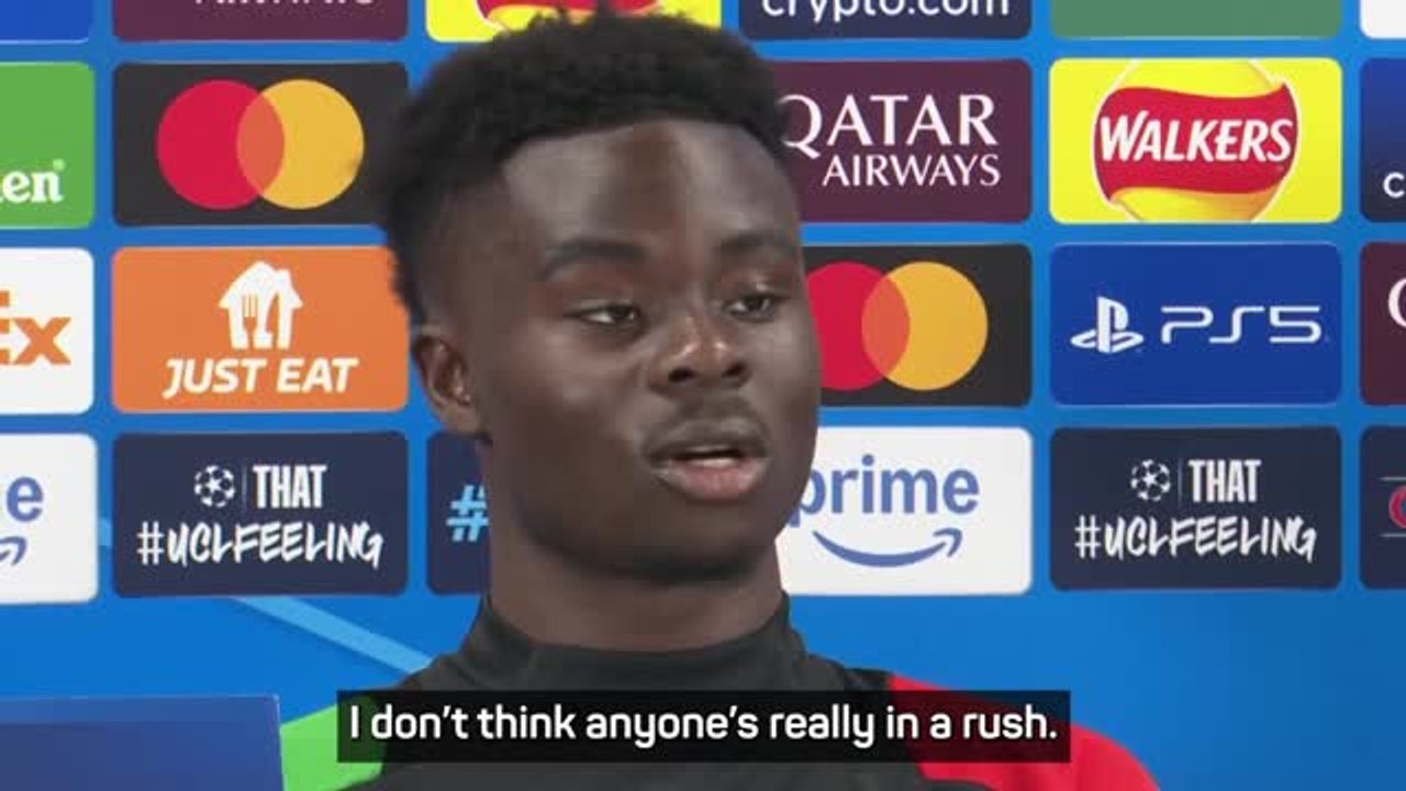 'No rush' - Saka provides update on Arsenal future