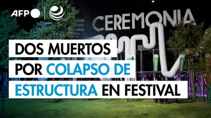 Dos muertos por colapso de estructura en festival musical en México