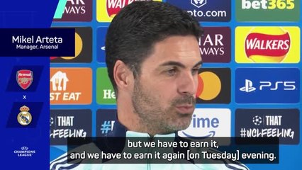 Arsenal 'deserve luck' in Real Madrid clash - Arteta