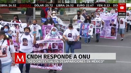 CNDH califica de “descontextualizada” la postura de la ONU sobre desapariciones en México