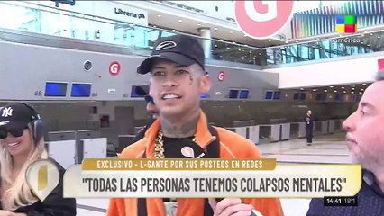 L-Gante se mostró junto Wanda Nara y habló de su alarmante mensaje en redes