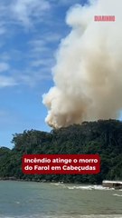 Incêndio atinge morro em Cabeçudas