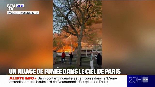 Un important incendie en cours dans le 17ème arrondissement de Paris