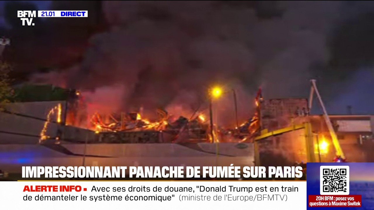 Paris: l'incendie sévit dans un centre de tri dans le 17ème arrondissement, à proximité du tribunal judiciaire