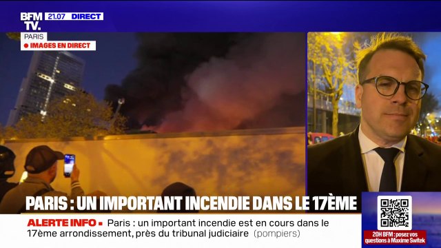 Incendie à Paris: Le centre de tri est complètement détruit, mais il n'y a pas de propagation pour le moment à d'autres bâtiments , indique Geoffroy Boulard (maire LR du 17ème arrondissement)