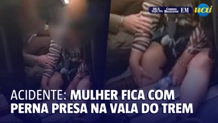Mulher fica com perna presa entre trem e plataforma em São Paulo