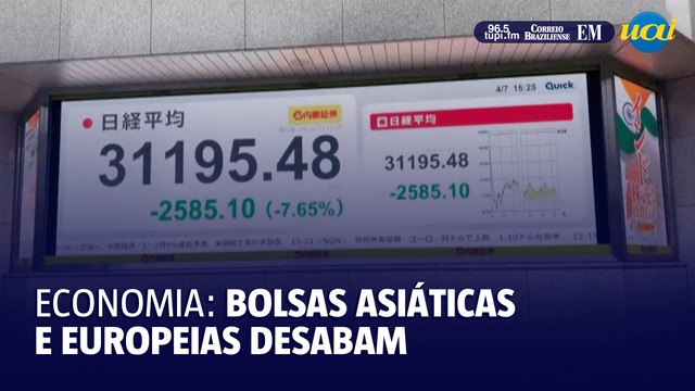 Bolsas asiáticas e europeias desabam por temor de guerra comercial em larga escala