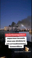 incendie spectaculaire à Paris 17ème 🇫🇷