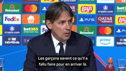 Inter - Inzaghi : "Les garçons savent ce qu'il a fallu faire pour en arriver là"
