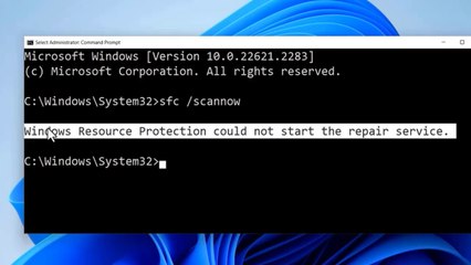 Solved - sfc /scannow Windows Resource Protection could not start the repair service