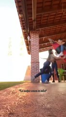 Woman Falls After Punching Bag Breaks