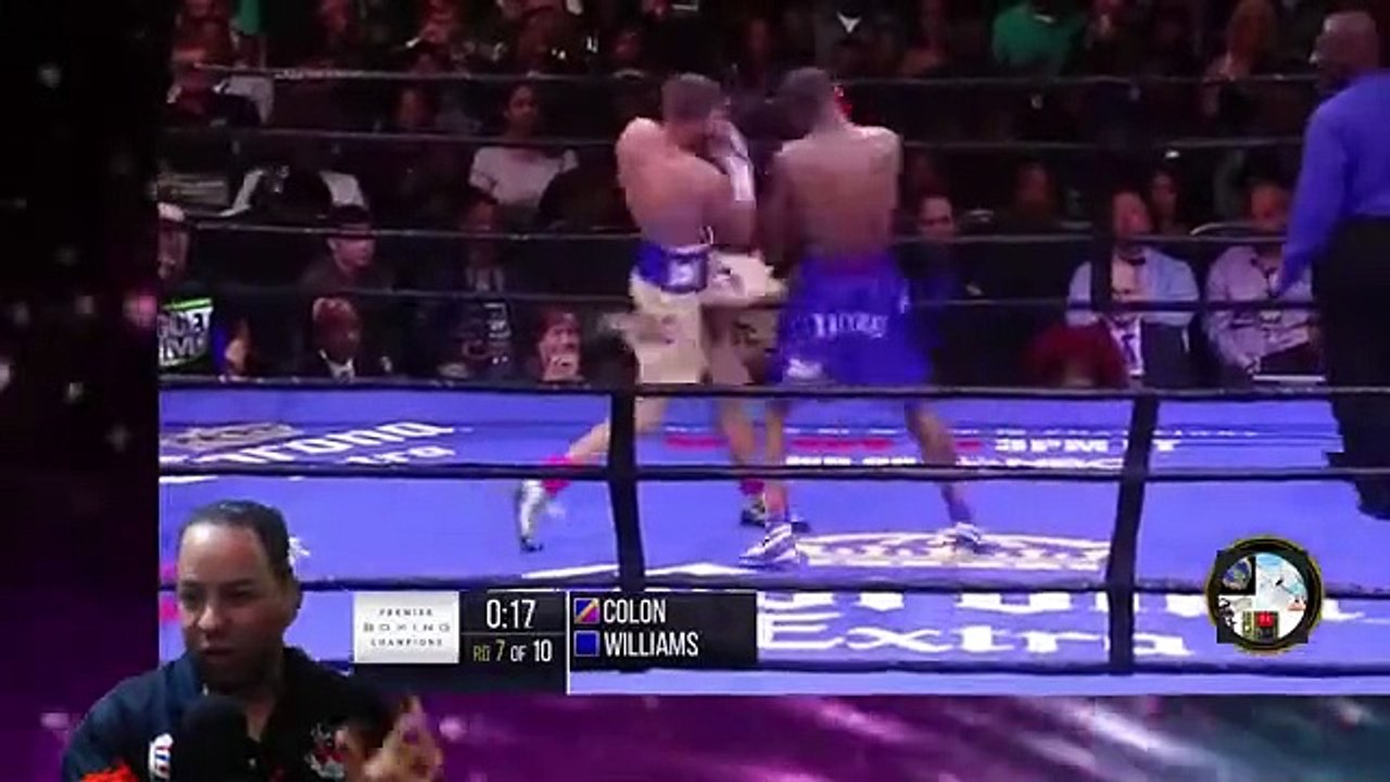 EL BOXEADOR MAS TRAMPOSO DEL PLANETA TIERRA Y EL REFERI SE HIZO COMPLICE. Colon VS Williams
