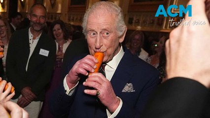 King Charles III joins ‘vegetable chorus’ playing song on a carrot