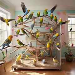 Before 1 day and after 25 days budgies parrot kid's progress