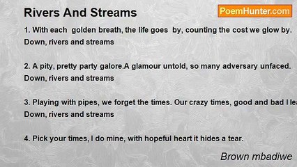 Rivers And Streams Poem by kimaya Kapoor
