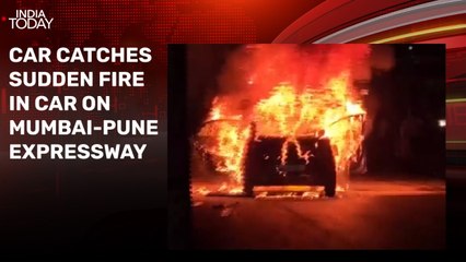 Short circuit leads to sudden fire in car on Mumbai-Pune expressway