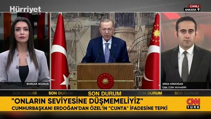 Cumhurbaşkanı Erdoğan'dan Özel'in 'cunta' ifadesine ilk tepki