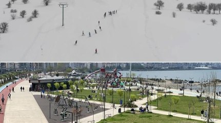 Karadeniz'de iki mevsim; sahilde piknik, yükseklerde kayak