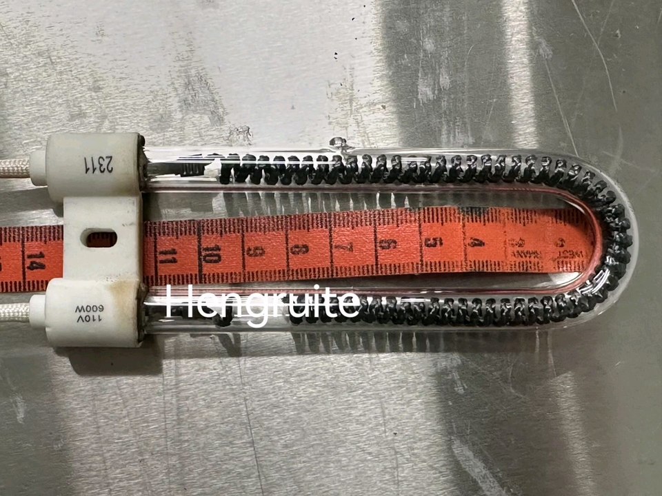 750w U shaped infrared medium wave carbon fiber heating lamp carbon medium wave emitter