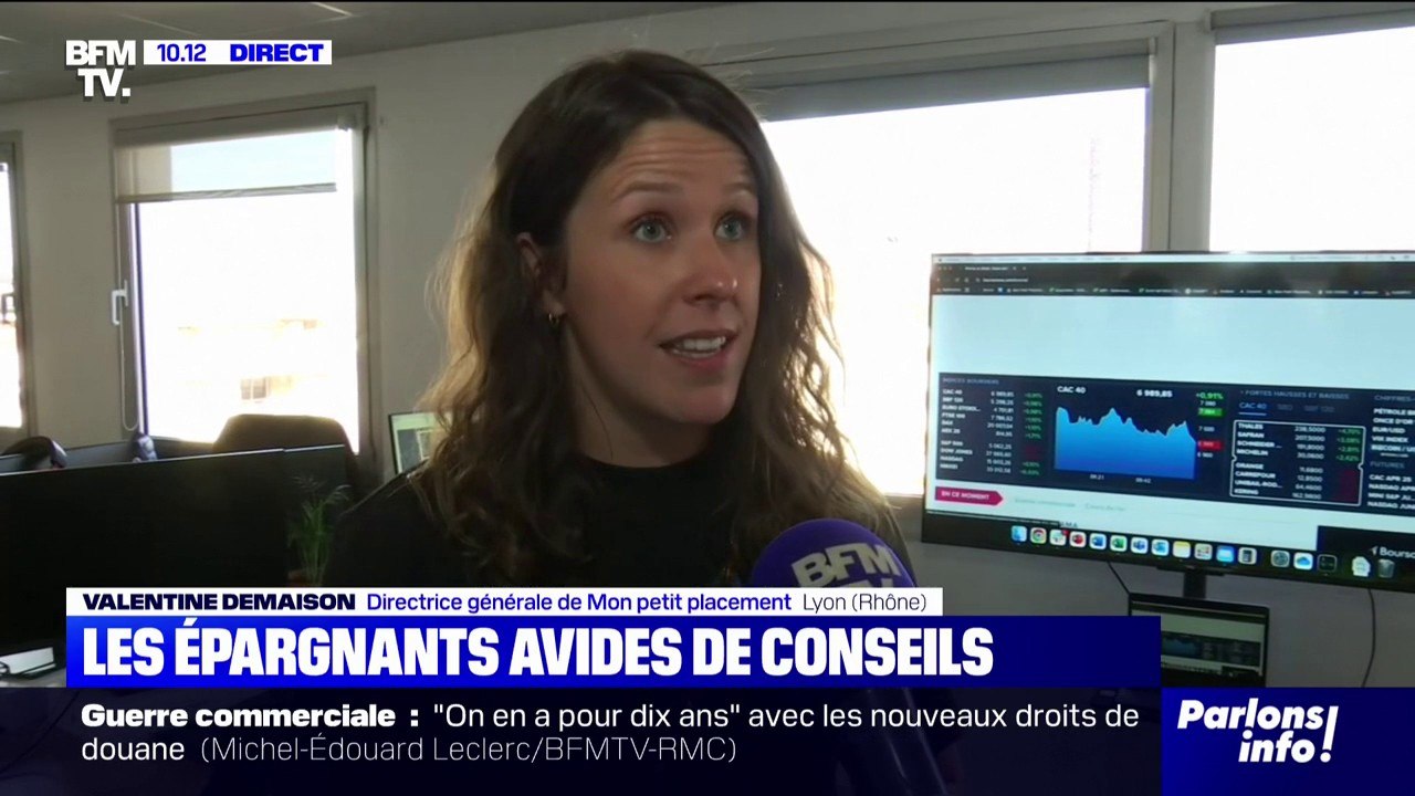 Chute des bourses: "Ça a été la panique", explique Valentine Demaison, directrice générale d'une entreprise de conseil en placement pour les particuliers
