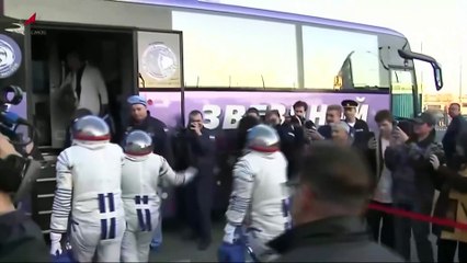 US-Russian crew lifts off to ISS for 8-month mission